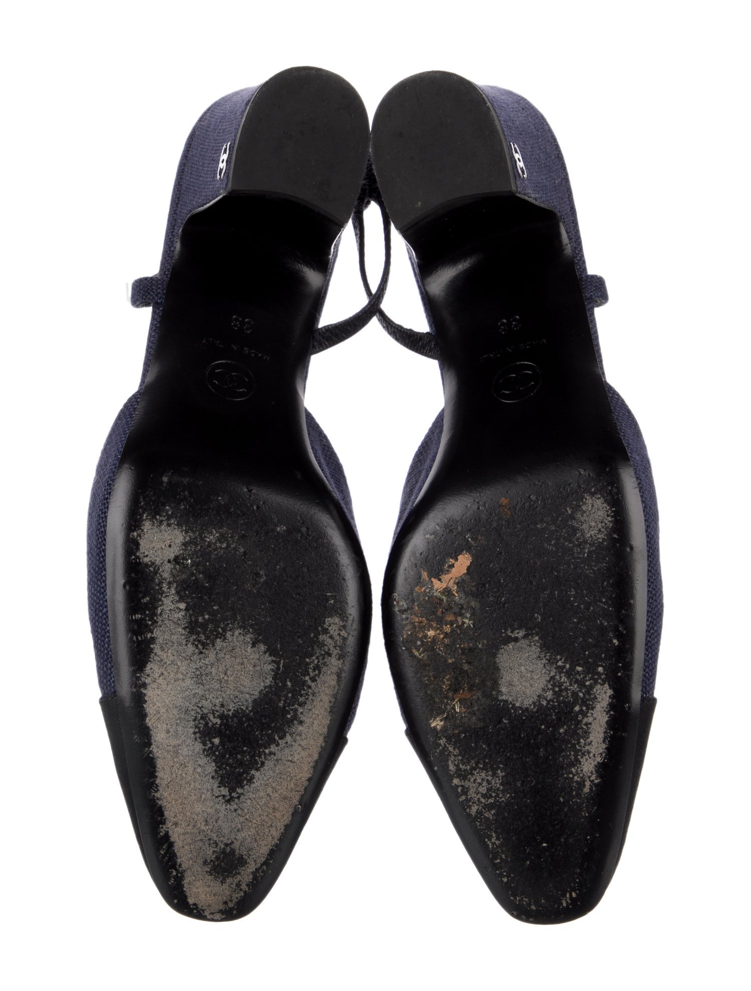 Chanel Interlocking CC Logo Slingback Pumps